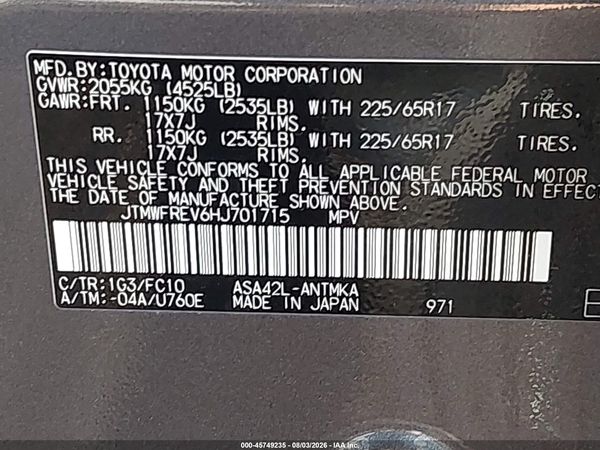 2017 TOYOTA RAV4 XLE