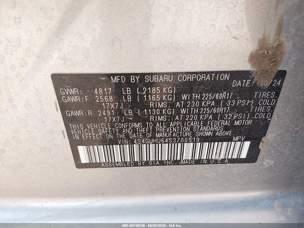 2025 SUBARU CROSSTREK WILDERNESS