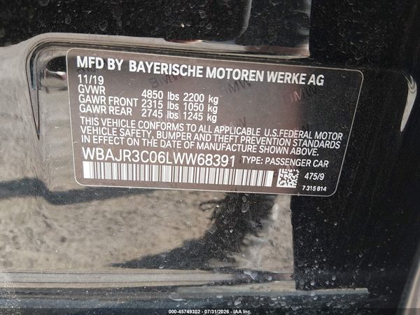 2020 BMW 530I