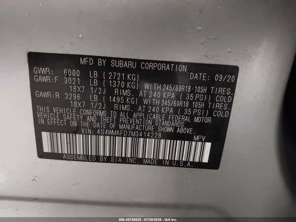 2021 SUBARU ASCENT PREMIUM