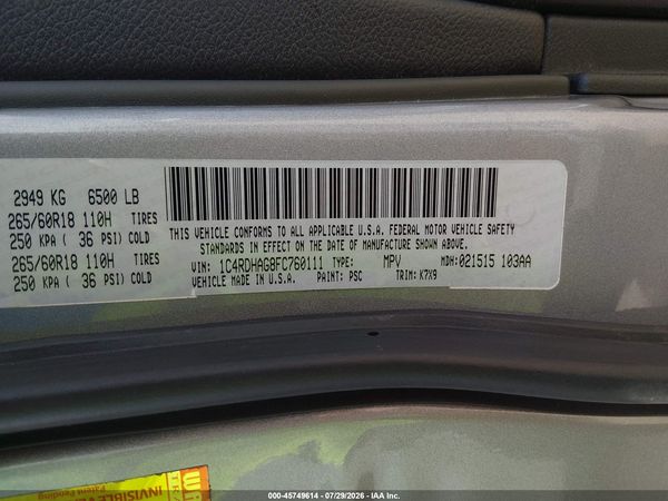 2015 DODGE DURANGO SXT