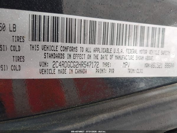2017 DODGE GRAND CARAVAN SXT