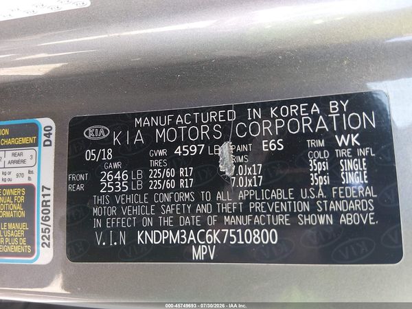 2019 KIA SPORTAGE LX