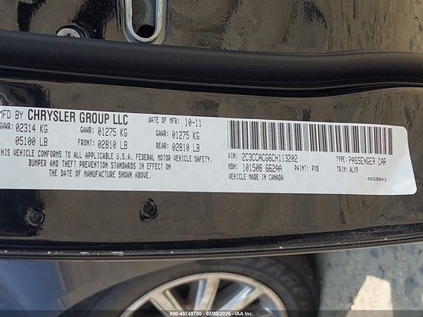 2012 CHRYSLER 300 LIMITED