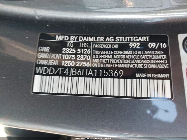 2017 MERCEDES-BENZ E 300 E300