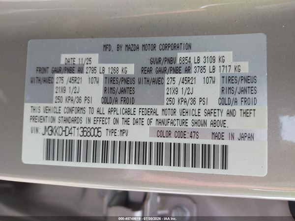 2026 MAZDA CX-90 3.3 TURBO PREMIUM SPORT