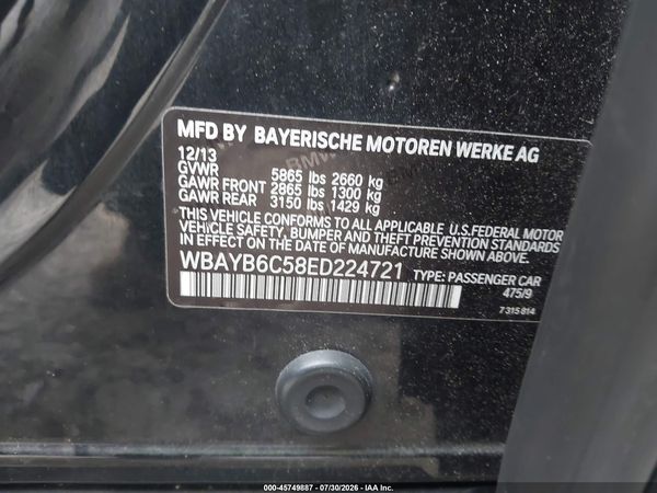 2014 BMW 750I XDRIVE