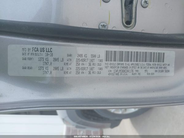 2019 JEEP CHEROKEE LATITUDE 4X4