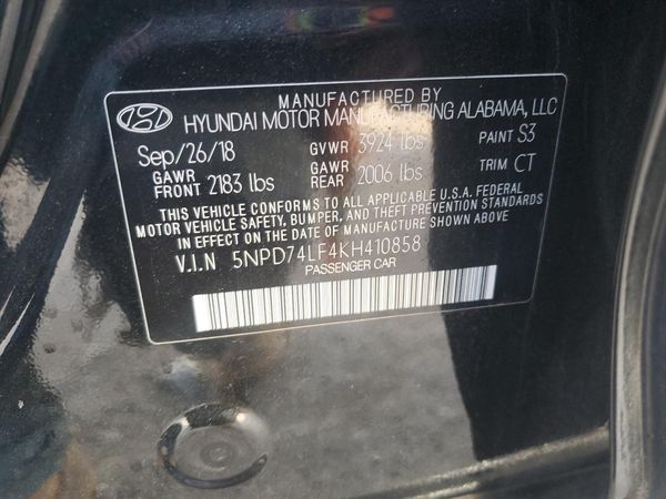 2019 HYUNDAI ELANTRA