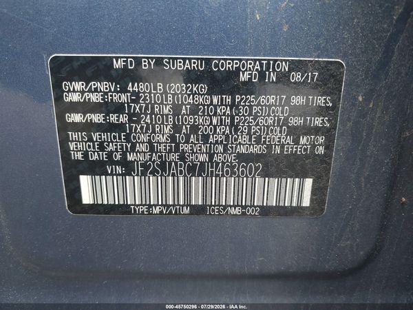 2018 SUBARU FORESTER 2.5I