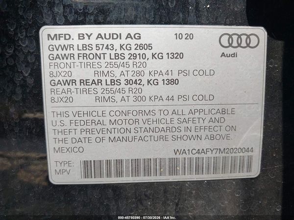 2021 AUDI SQ5