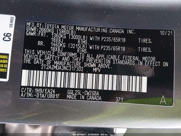 2022 LEXUS RX 350 350 Base
