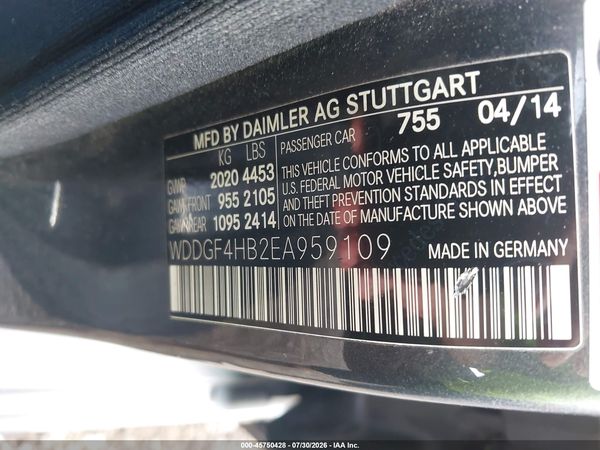 2014 MERCEDES-BENZ C 250 SPORT