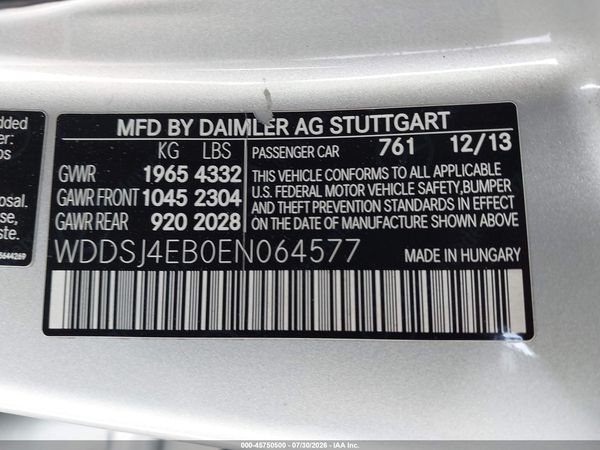 2014 MERCEDES-BENZ CLA 250 CLA250