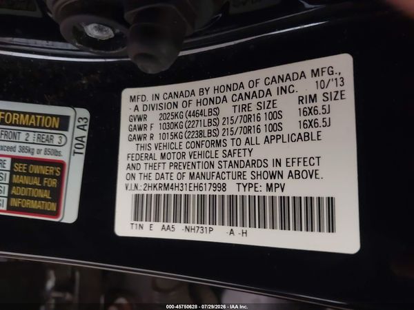 2014 HONDA CR-V LX
