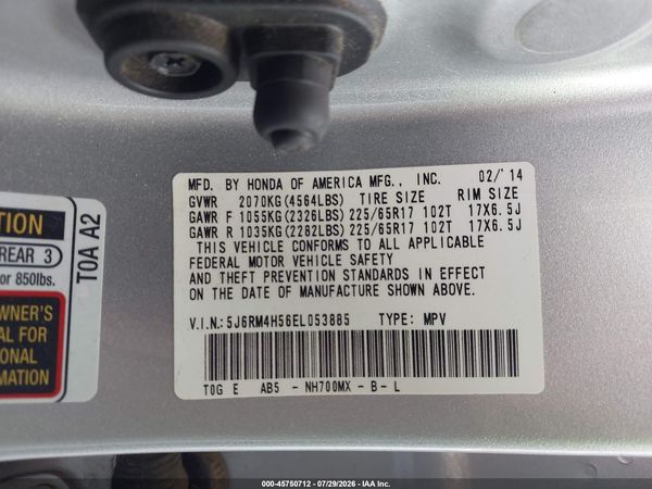 2014 HONDA CR-V EX
