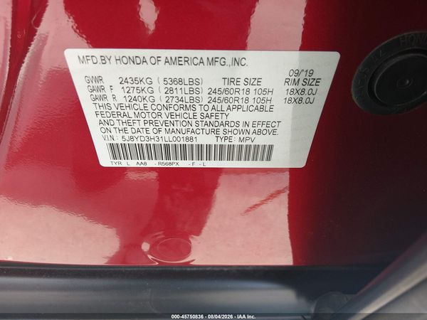 2020 ACURA MDX STANDARD
