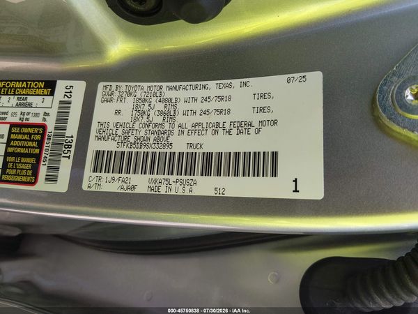 2025 TOYOTA TUNDRA SR