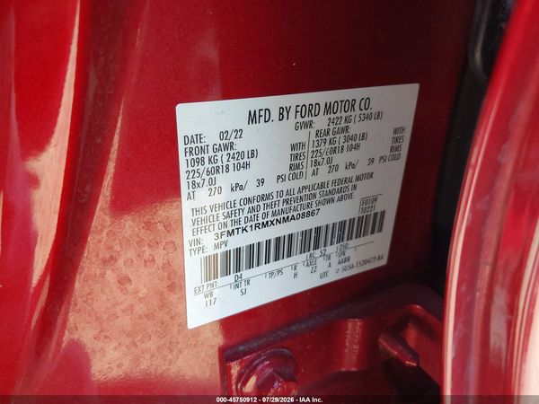 2022 FORD MUSTANG MACH-E SELECT