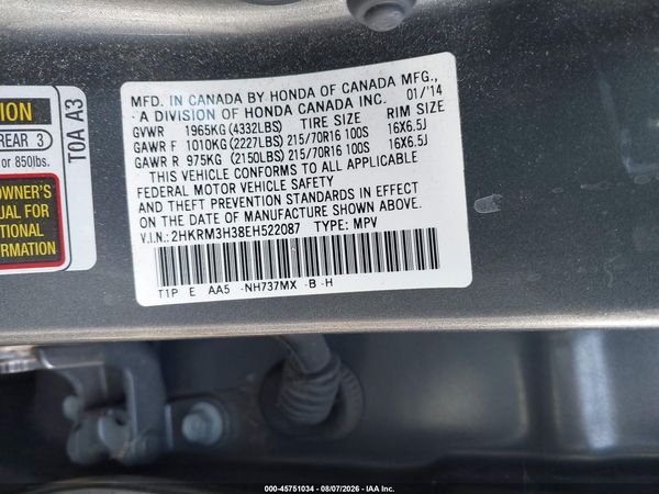 2014 HONDA CR-V LX