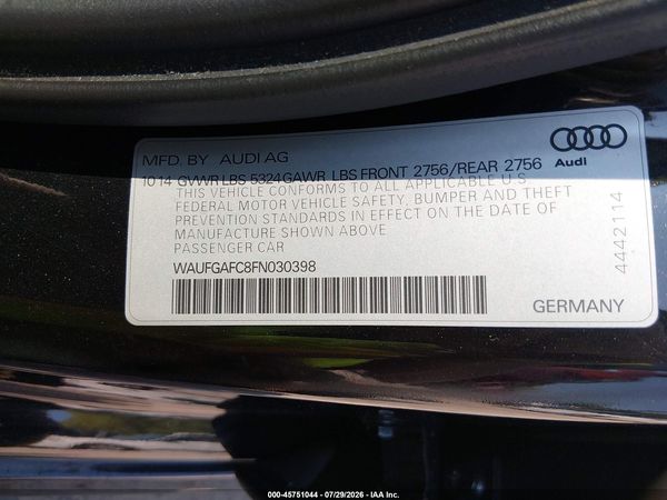 2015 AUDI A6 3.0T PREMIUM PLUS