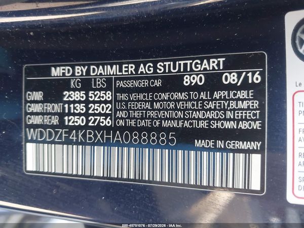 2017 MERCEDES-BENZ E 300 4MATIC