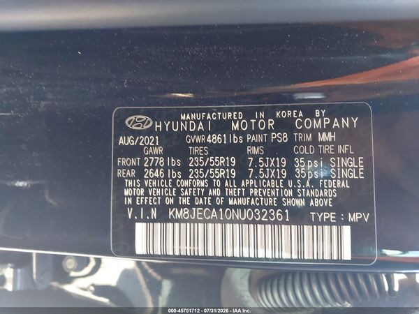 2022 HYUNDAI TUCSON HYBRID LIMITED