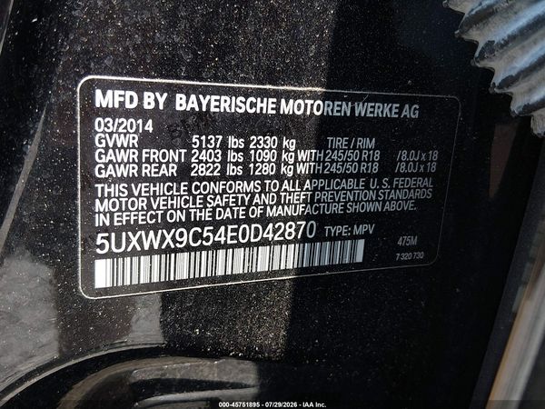 2014 BMW X3 XDRIVE28I