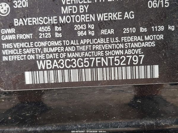 2015 BMW 320I XDRIVE