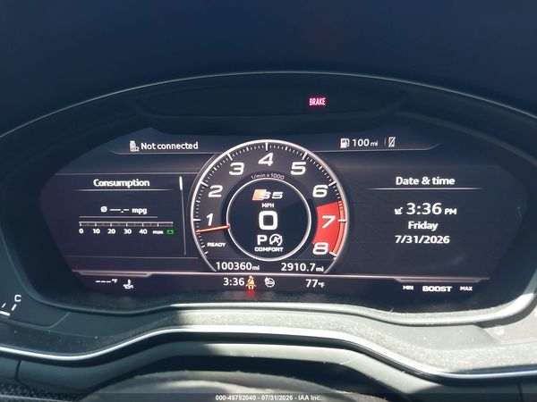 2018 AUDI S5 3.0T PREMIUM PLUS — I7