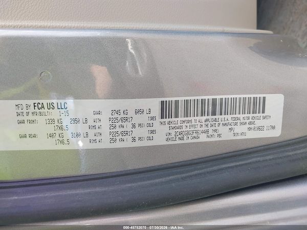 2015 DODGE GRAND CARAVAN SE