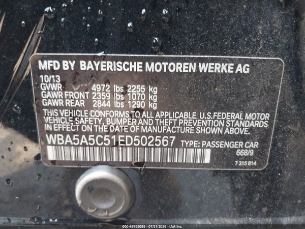 2014 BMW 528I