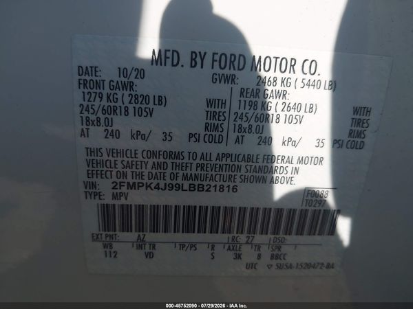 2020 FORD EDGE SEL