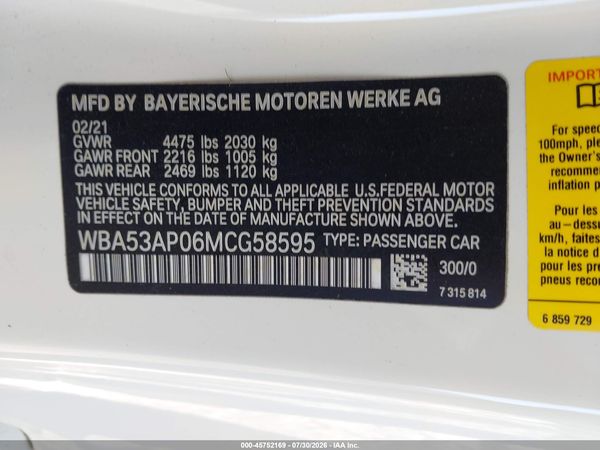 2021 BMW 430I