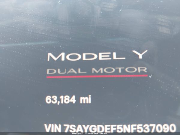 2022 TESLA MODEL Y