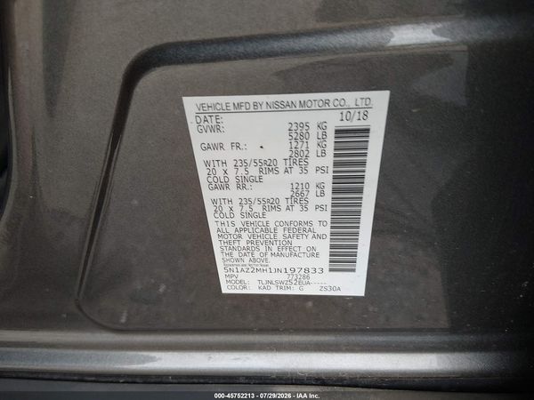 2018 NISSAN MURANO PLATINUM