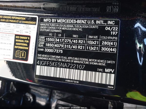 2022 MERCEDES-BENZ GLS 450 4MATIC