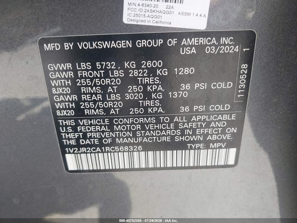 2024 VOLKSWAGEN ATLAS 2.0T SE W/TECHNOLOGY — I9