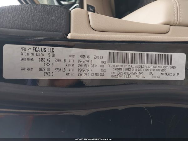 2018 JEEP GRAND CHEROKEE LAREDO E 4X4
