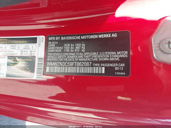2015 MINI CONVERTIBLE COOPER
