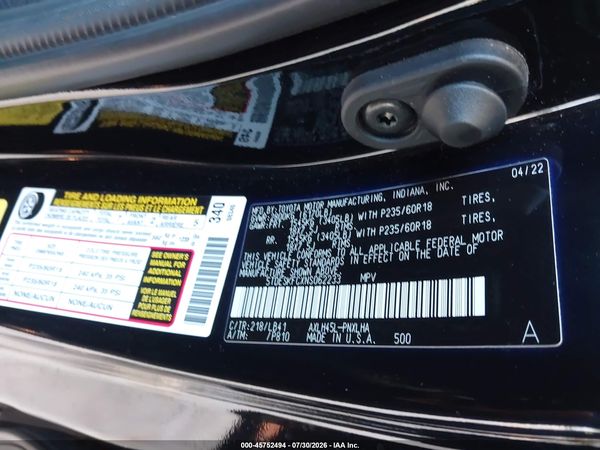 2022 TOYOTA SIENNA PLATINUM