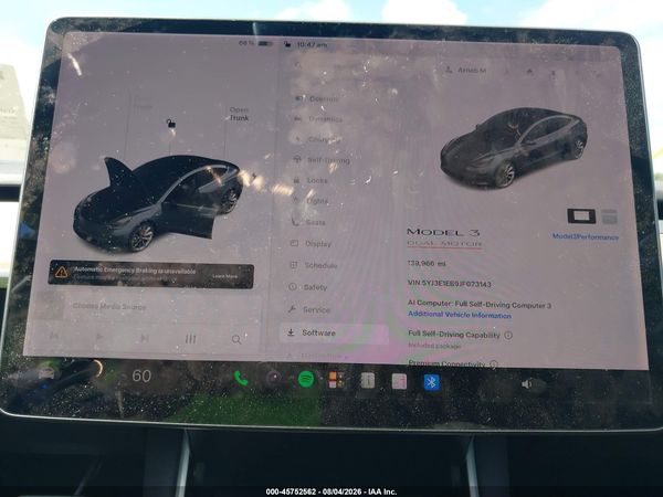 2018 TESLA MODEL 3 LONG RANGE/PERFORMANCE