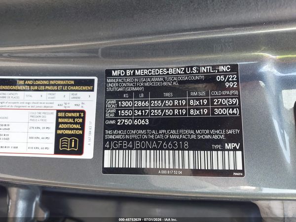 2022 MERCEDES-BENZ GLE 350 GLE350