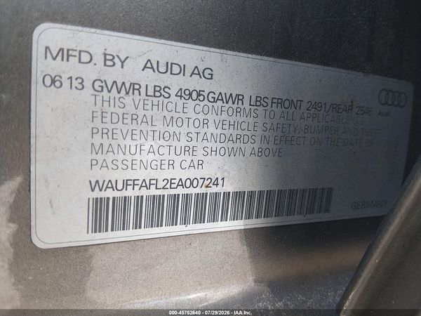 2014 AUDI A4 2.0T PREMIUM