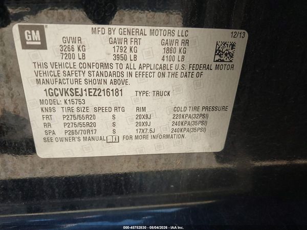 2014 CHEVROLET SILVERADO 1500 LTZ — I9