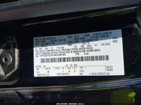 2018 FORD F-150 XLT