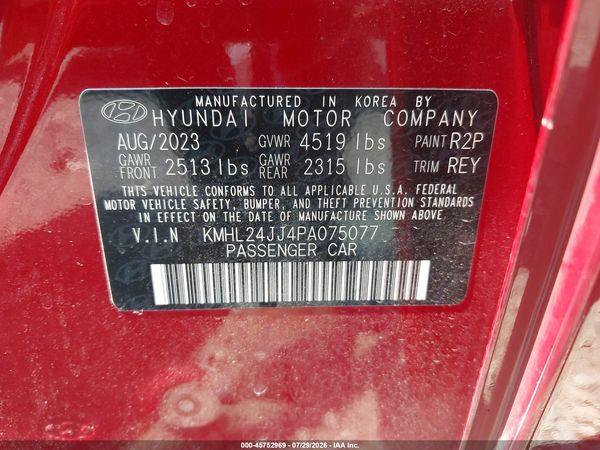2023 HYUNDAI SONATA HYBRID BLUE