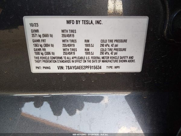 2023 TESLA MODEL Y