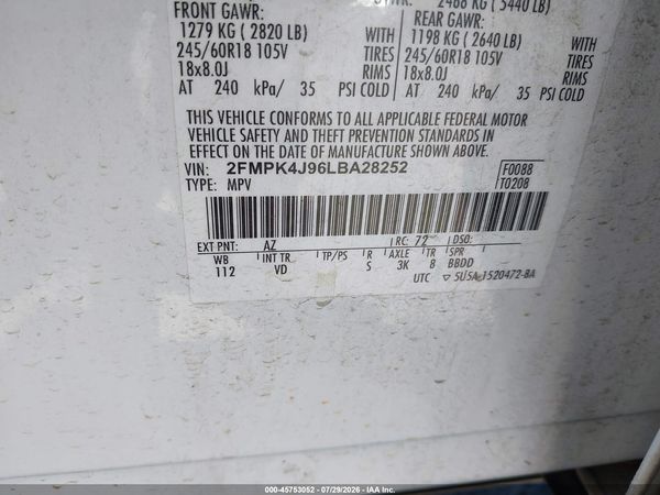 2020 FORD EDGE SEL