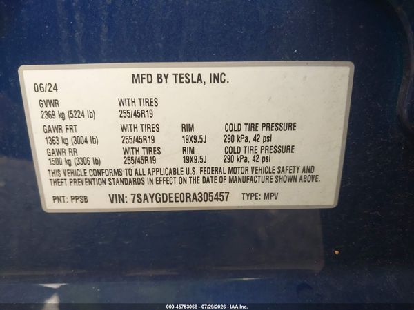 2024 TESLA MODEL Y